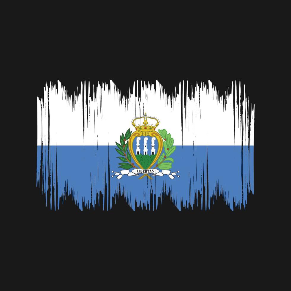 san marino vlag struik slagen. nationaal vlag vector