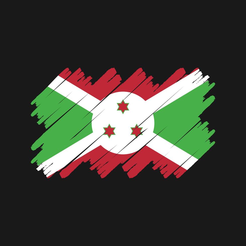 Burundese vlagborstel. nationale vlag vector