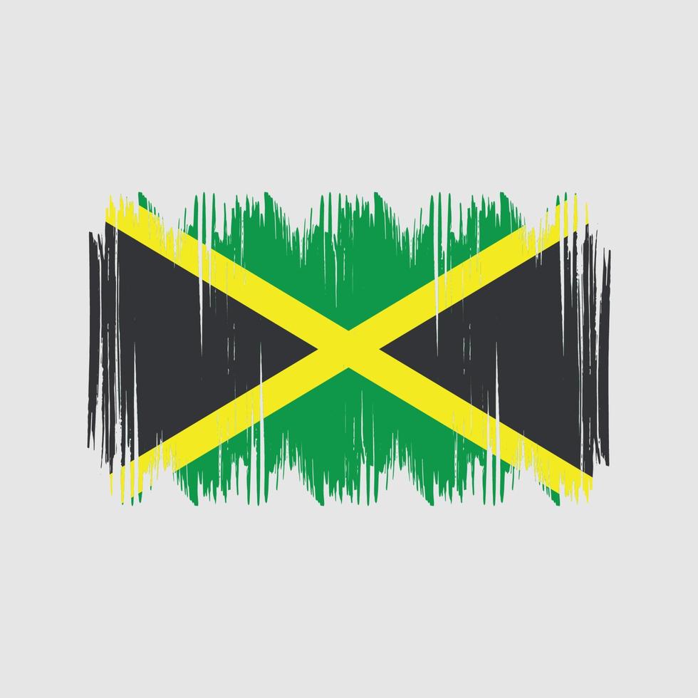 Jamaica vlag struik slagen. nationaal vlag vector