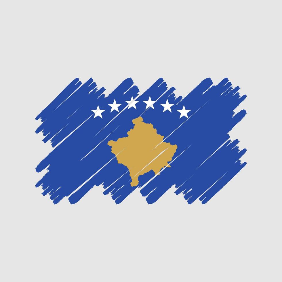 kosovo vlag borstel. nationale vlag vector