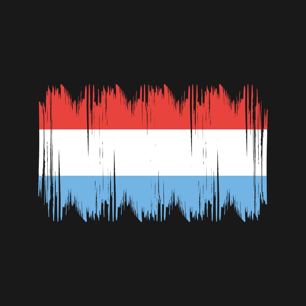 Luxemburg vlag struik slagen. nationaal vlag vector