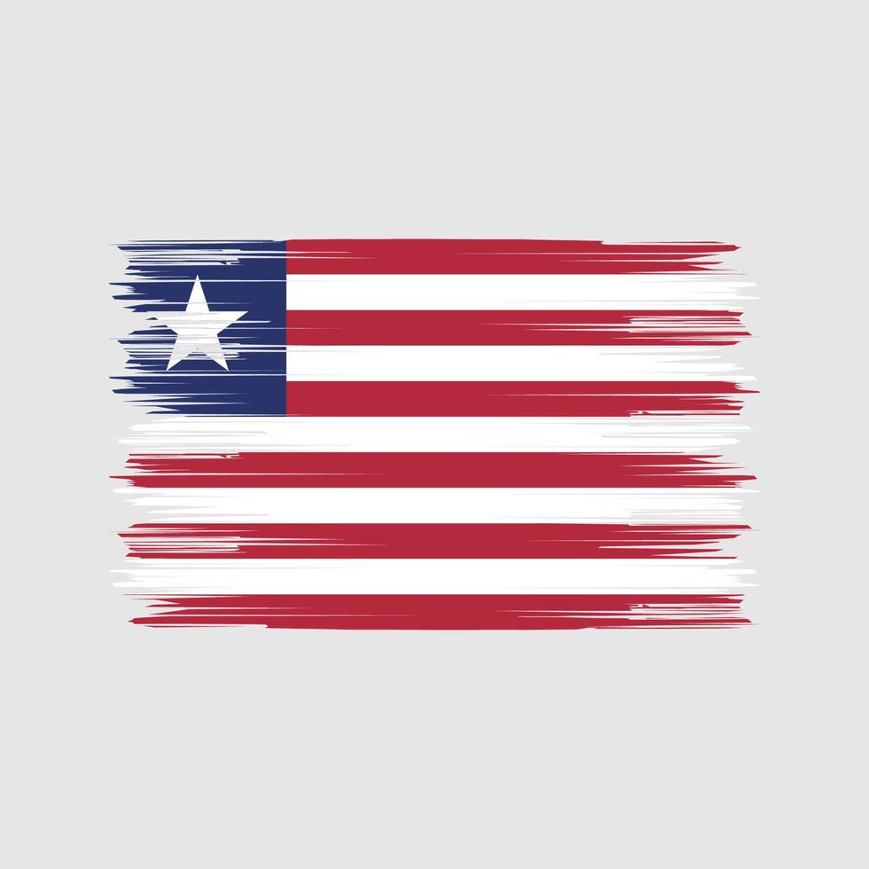 Liberia vlag borstel. nationale vlag vector