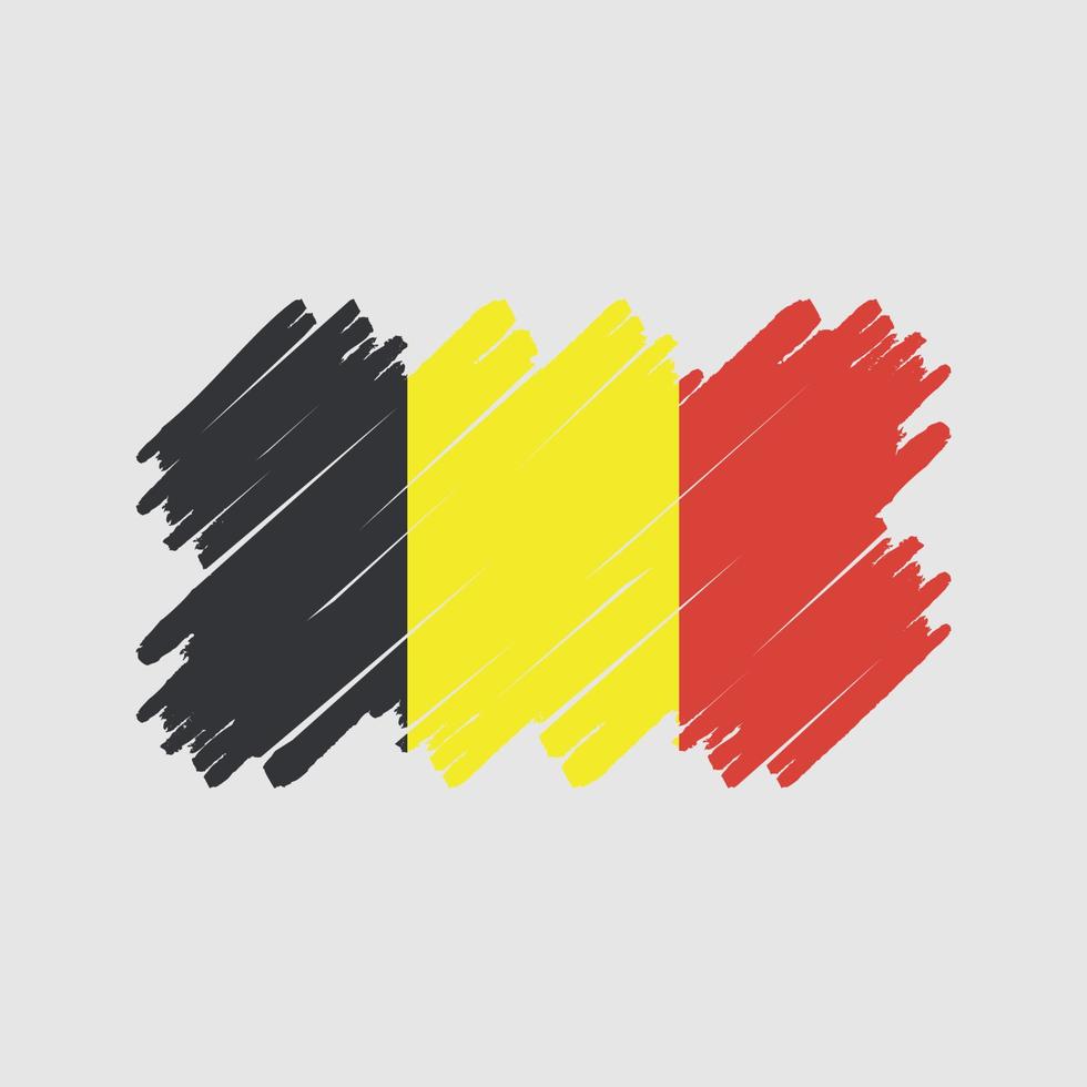 belgische vlag borstel. nationale vlag vector