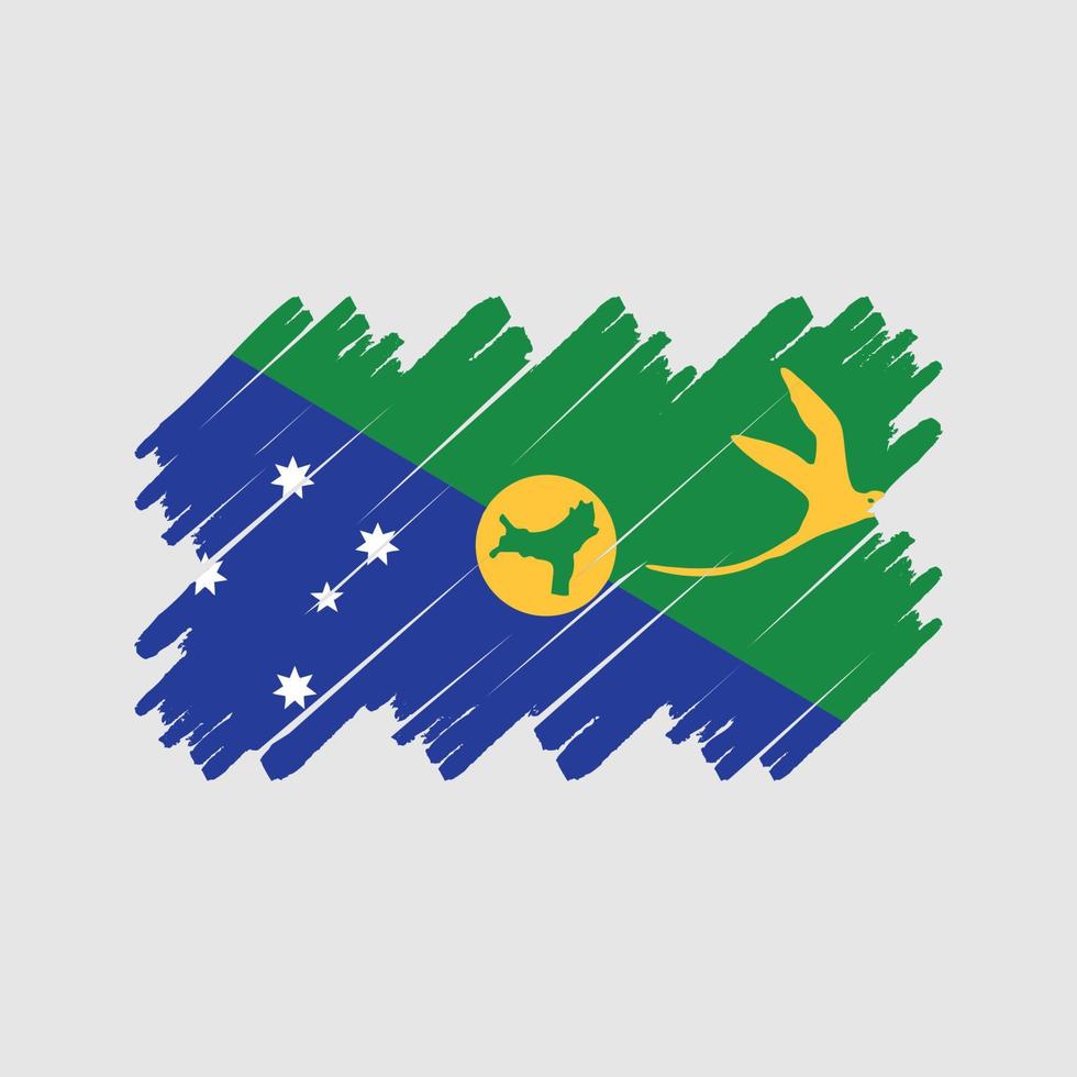 kerst eilanden vlag borstel. nationale vlag vector