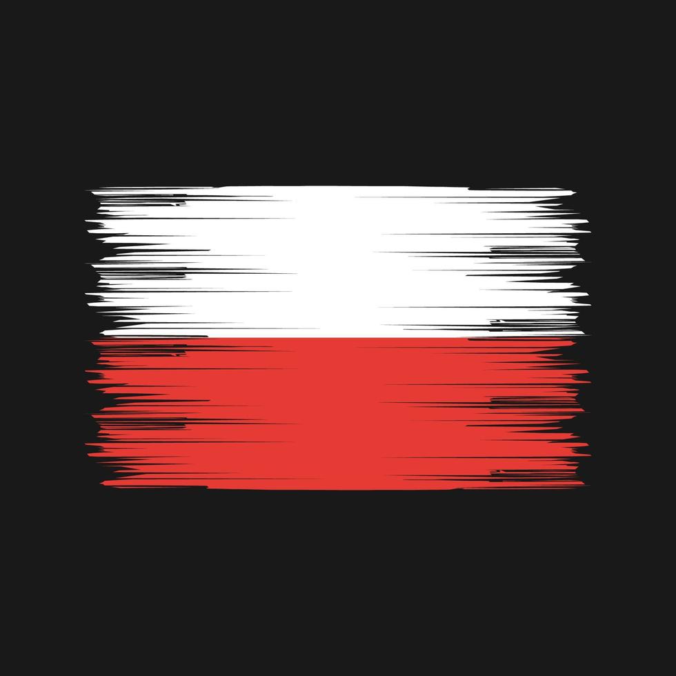 polen vlag borstel. nationale vlag vector