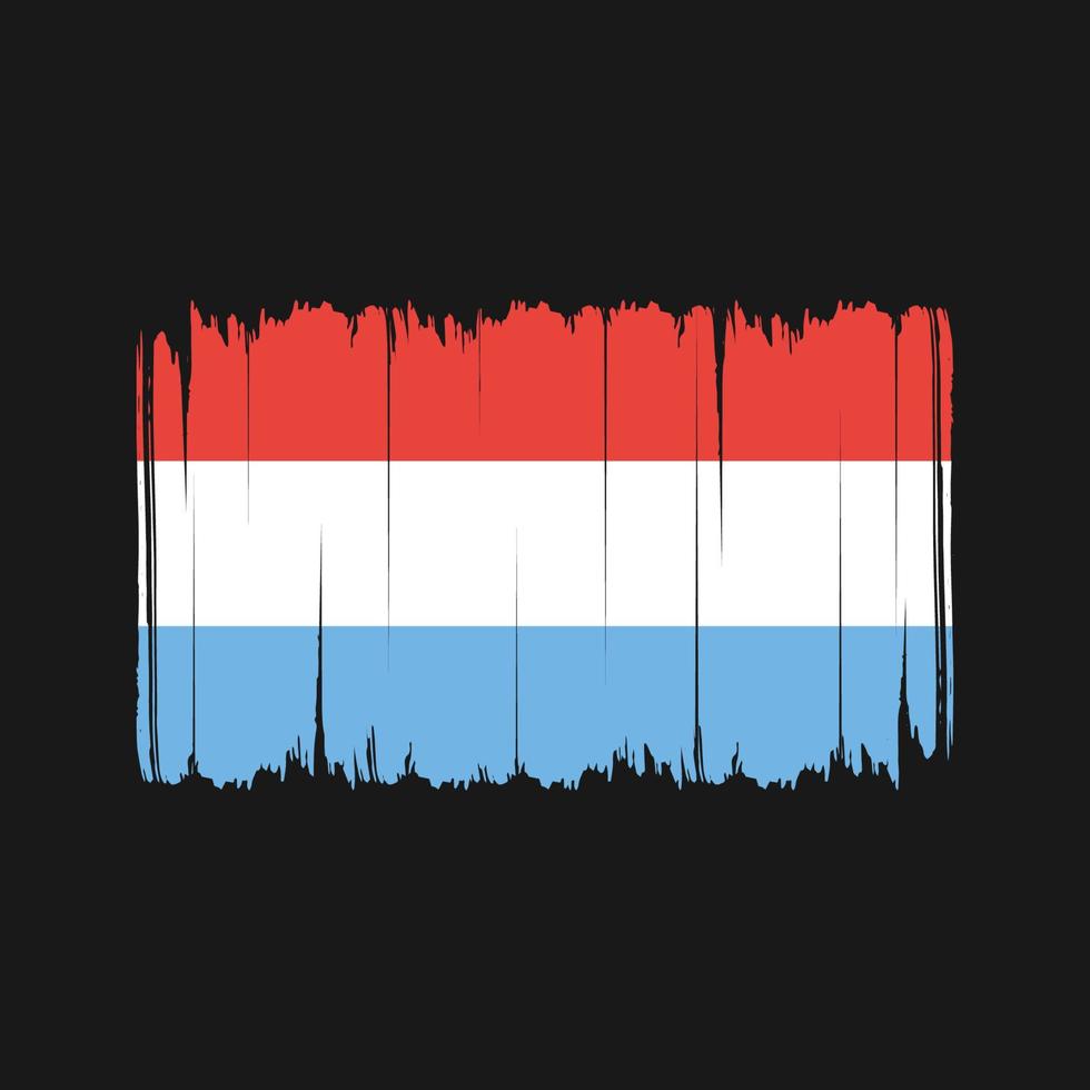 luxemburgse vlag penseelstreken. nationale vlag vector