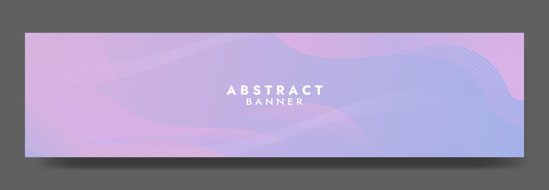 sjabloon voor abstracte paarse vloeiende golfbanner vector