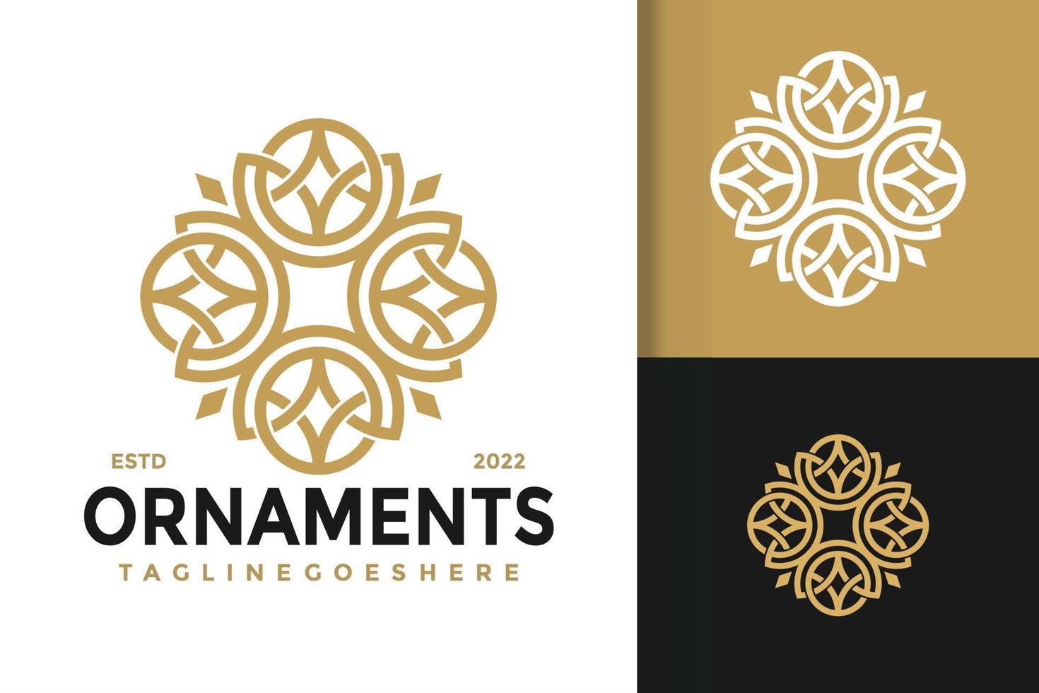 ornament lotus bloem bloeien logo ontwerp, merk identiteit logos vector, modern logo, logo ontwerpen vector illustratie sjabloon