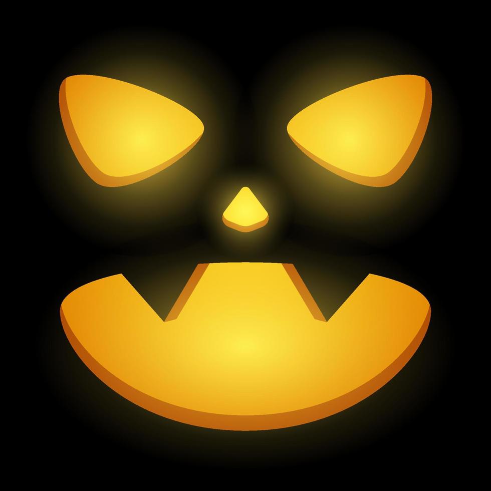 halloween pompoen gezicht, vector illustratie