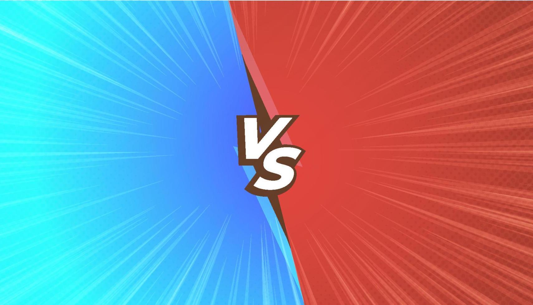 versus scherm of vs strijd opschrift achtergrond vector illustratie