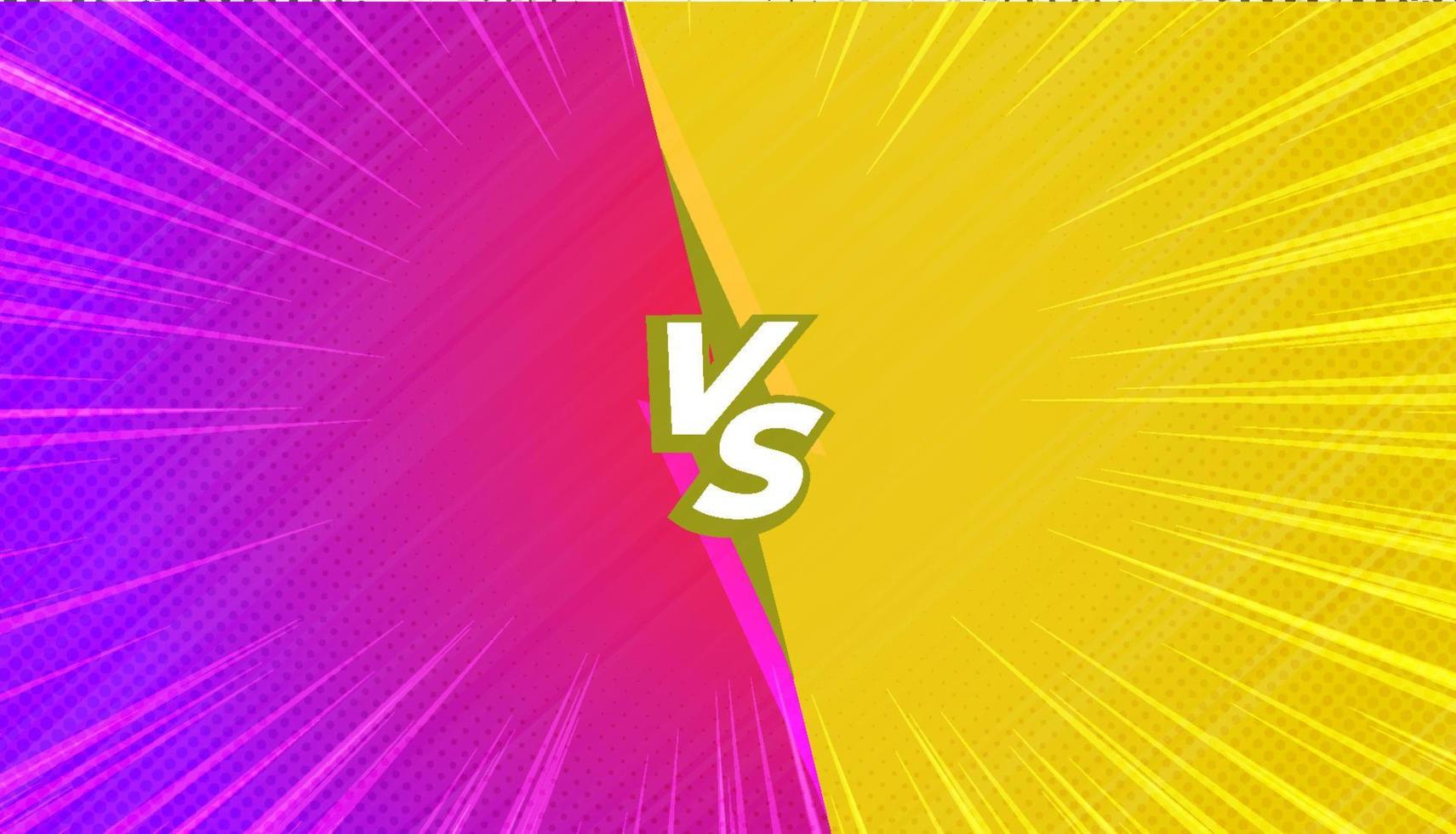 versus scherm of vs strijd opschrift achtergrond vector illustratie