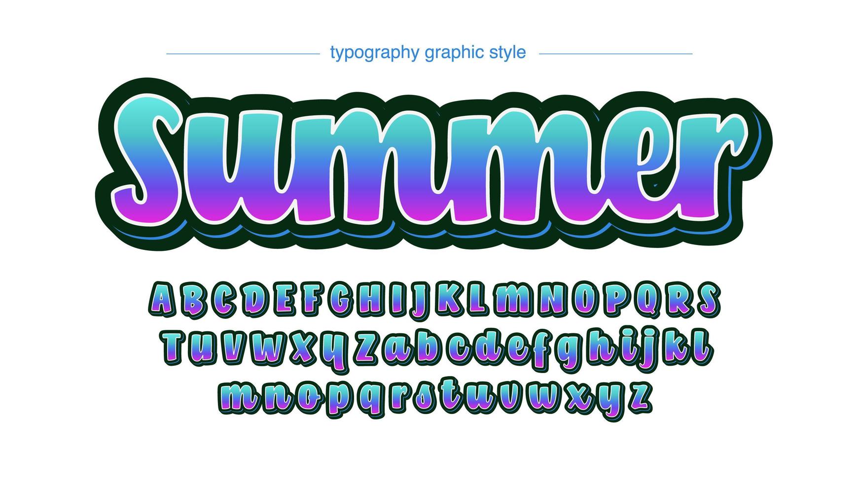 neon kleurrijke kalligrafie artistieke lettertype vector