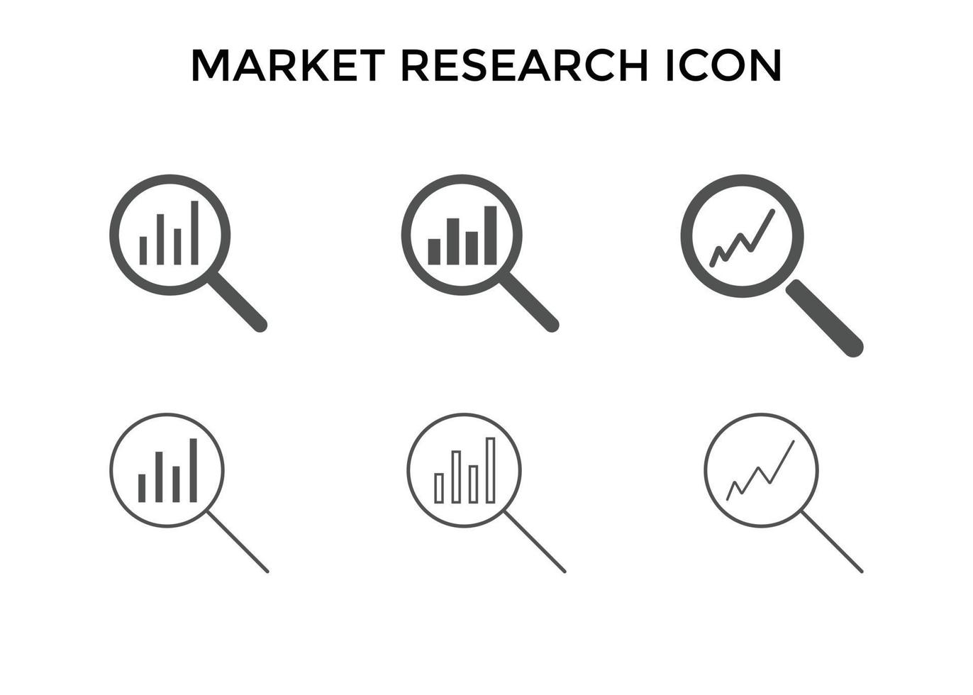 markt Onderzoek icoon vector illustratie. markt analyse icoon. gebruikt voor seo of websites