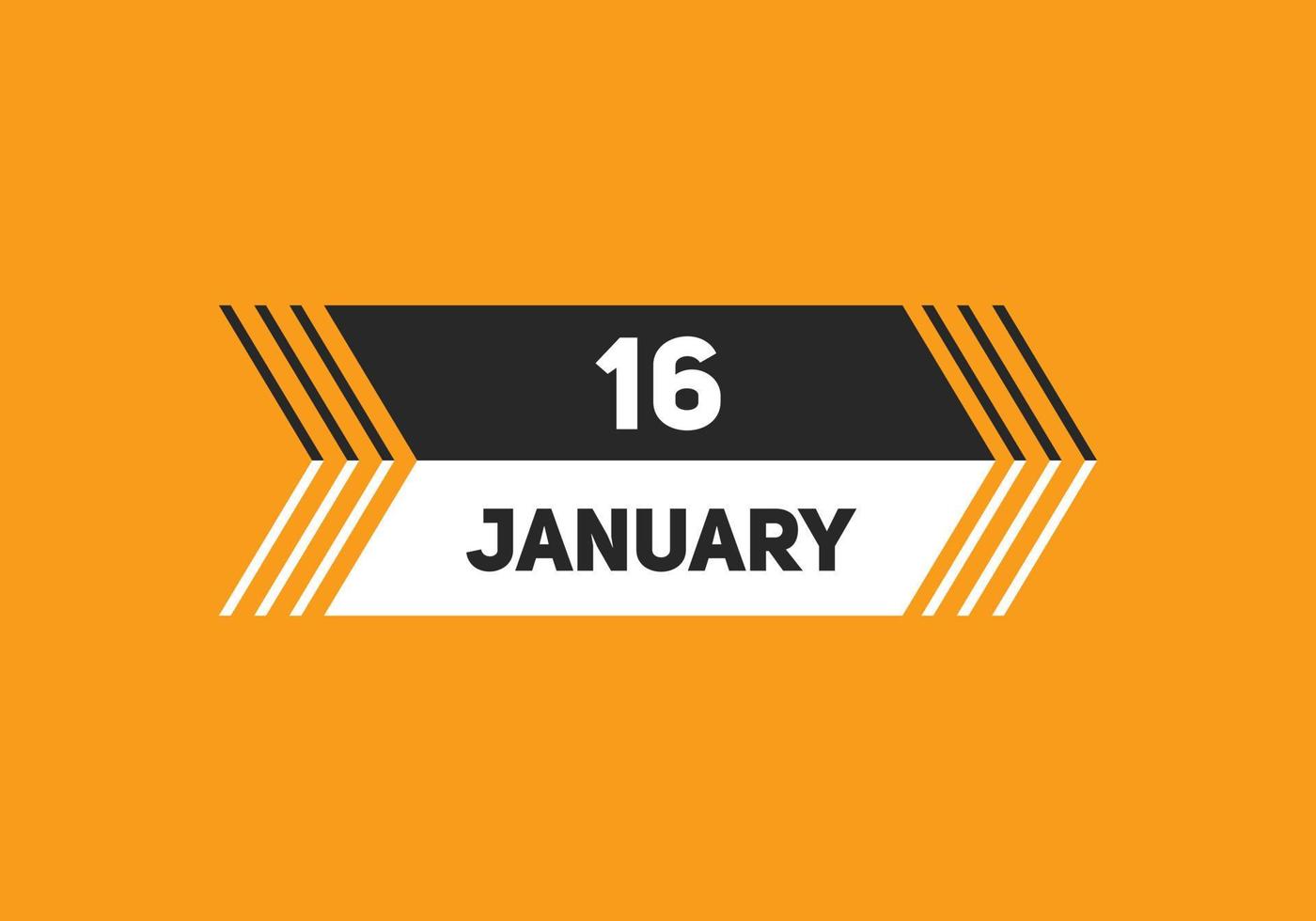 januari 16 kalender herinnering. 16e januari dagelijks kalender icoon sjabloon. kalender 16e januari icoon ontwerp sjabloon. vector illustratie