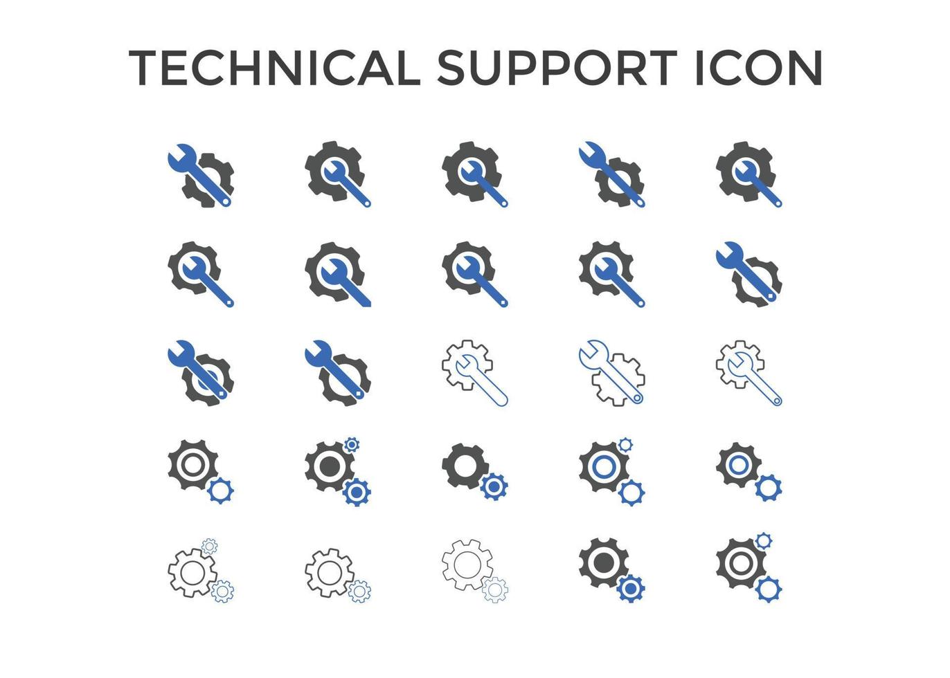 technisch ondersteuning icoon vector illustratie. tech ondersteuning voor seo, website en mobiel apps