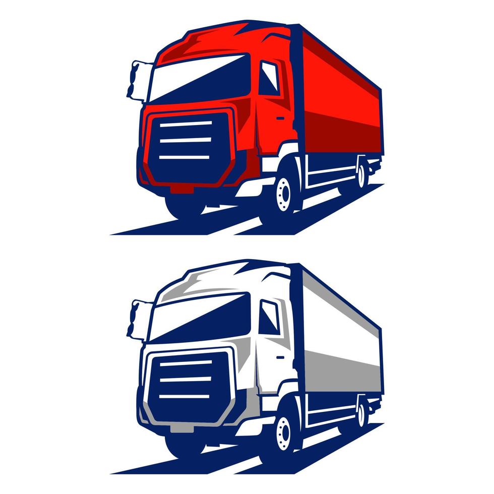 vrachtauto illustratie logo ontwerp vector