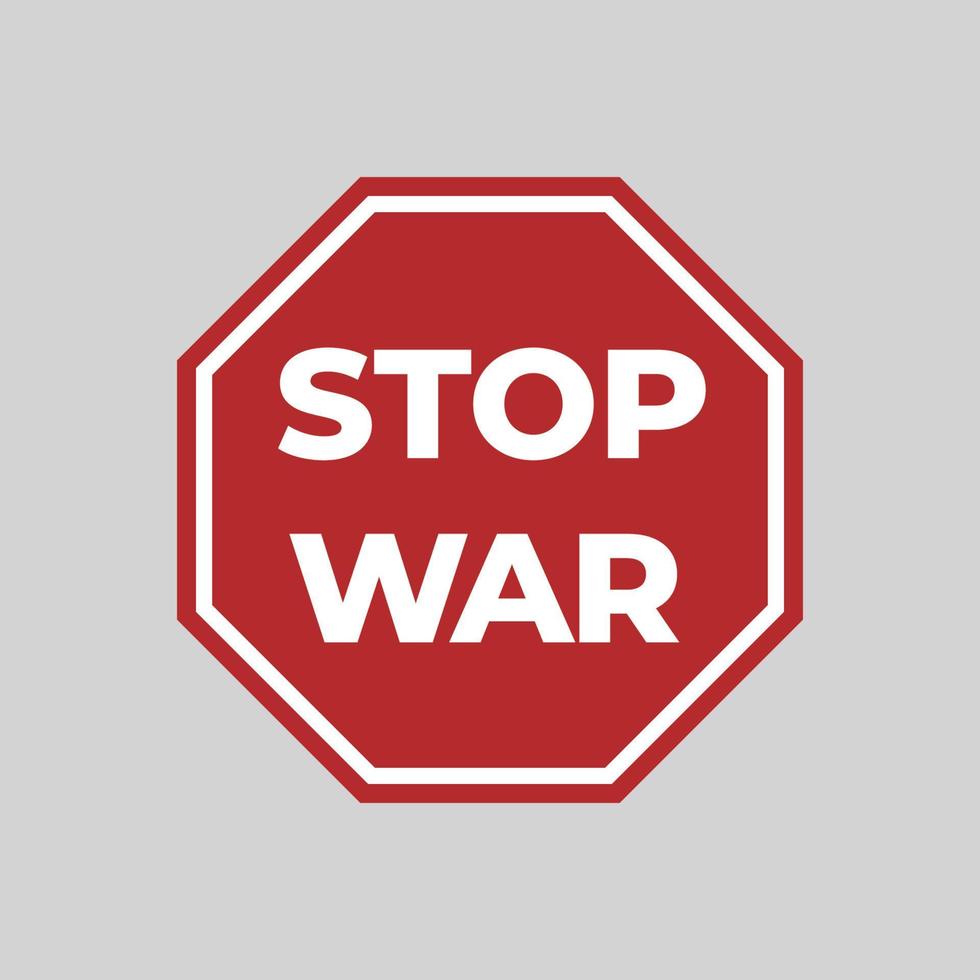 hou op oorlog weg teken. Nee oorlog, zeshoekig waarschuwing symbool. vector infographics voor posters en agitaties.