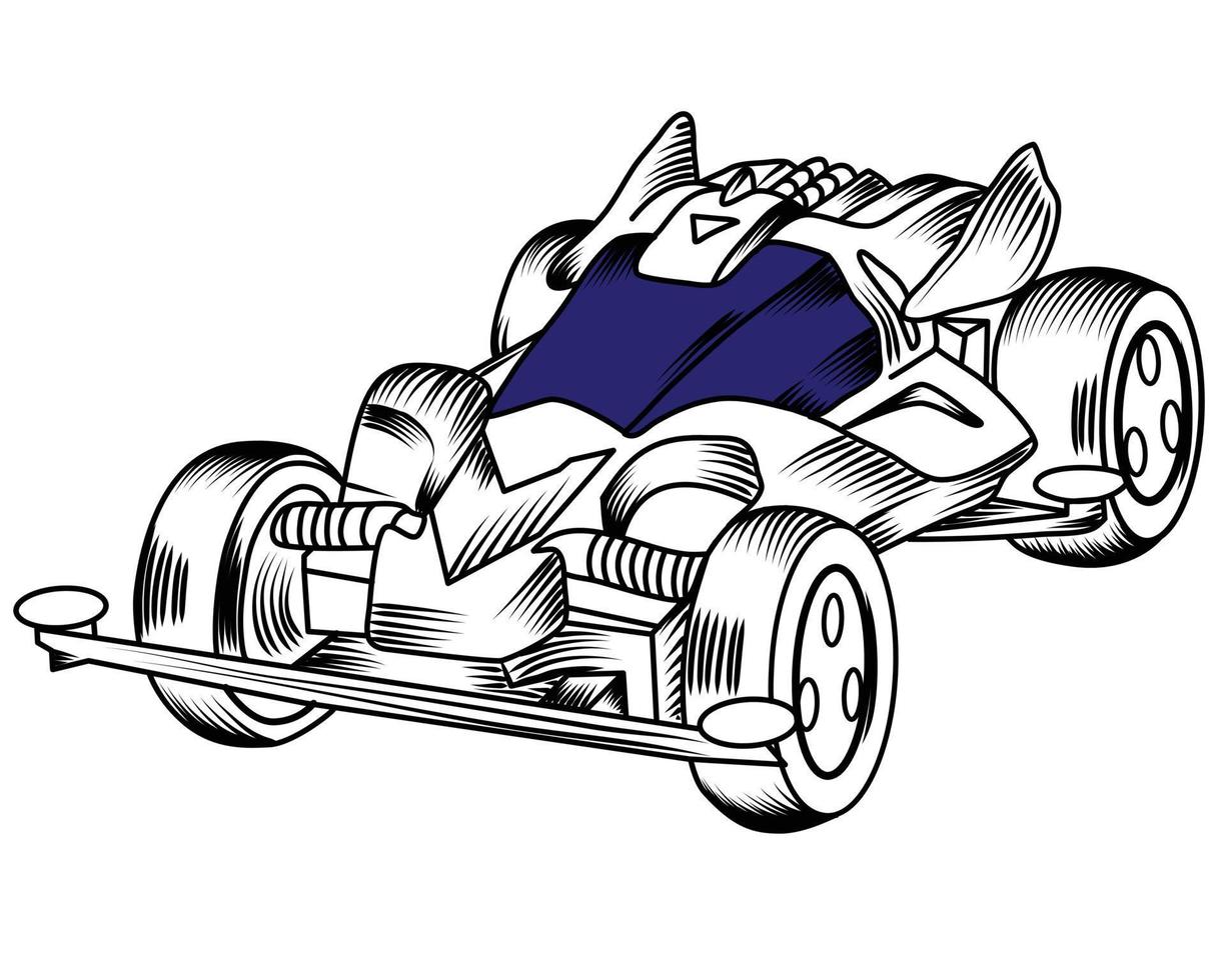een kinderen ras auto speelgoed- illustratie ontwerp vector