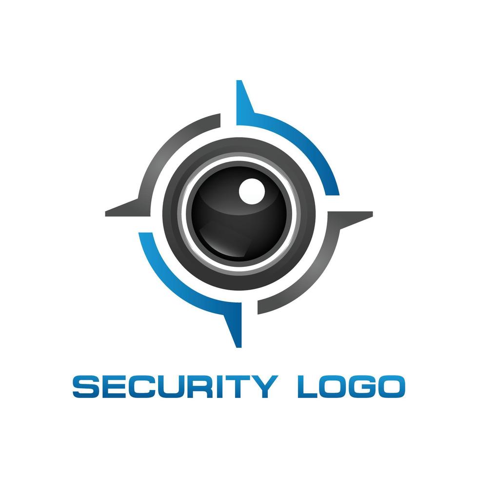 abstract oog ontwerp veiligheid technologie en toezicht sjabloon illustratie vector