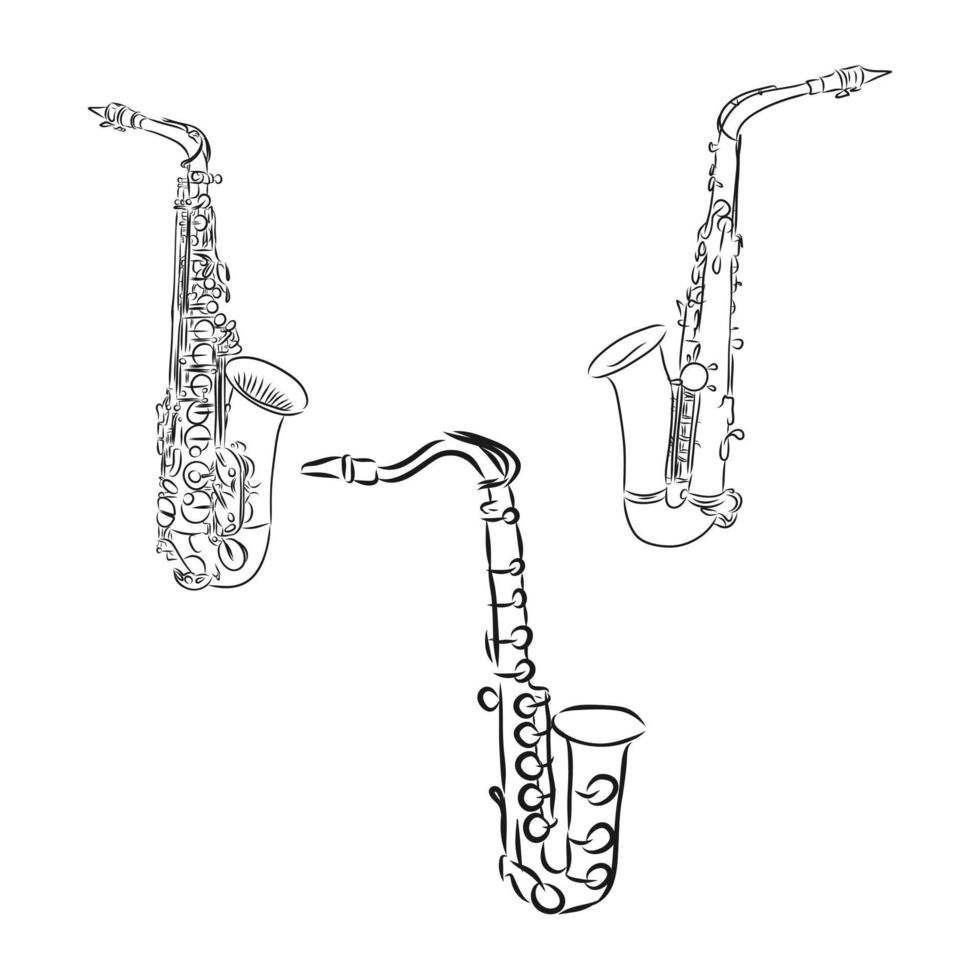 muziekinstrumenten vector schets