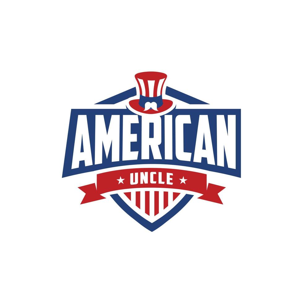 Amerikaans oom embleem klaar gemaakt logo sjabloon reeks vector