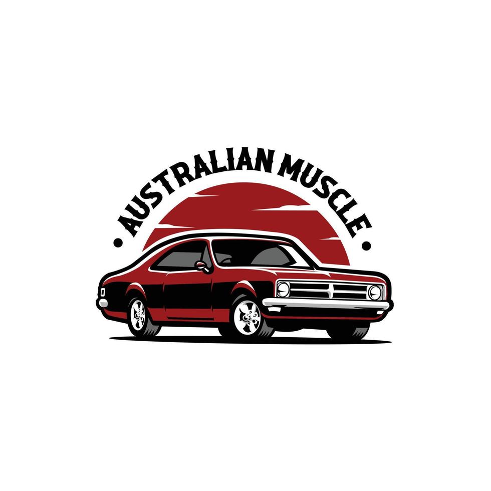 Amerikaanse muscle car illustratie vector geïsoleerd