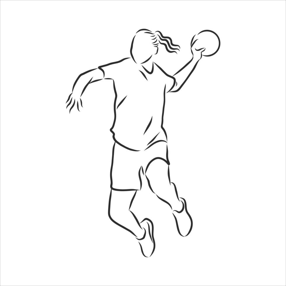 handbal vector schetsen