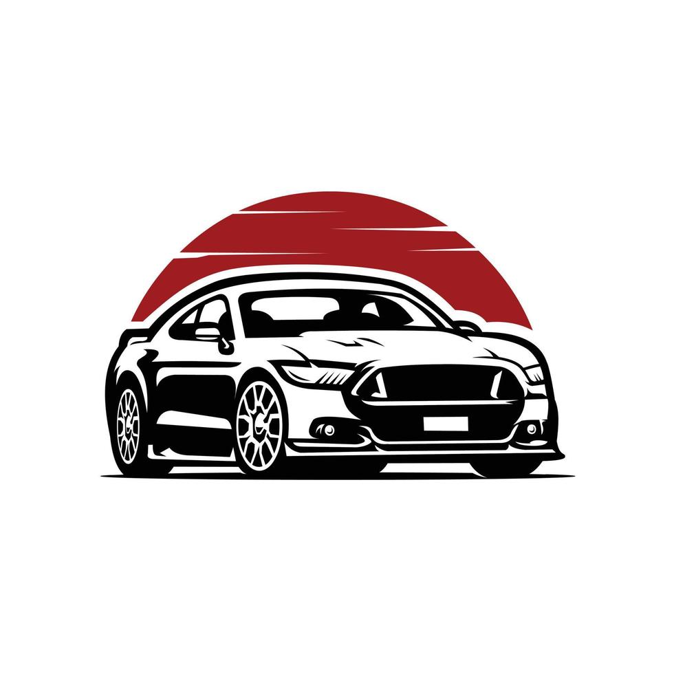 Amerikaans spier sport auto illustratie vector geïsoleerd