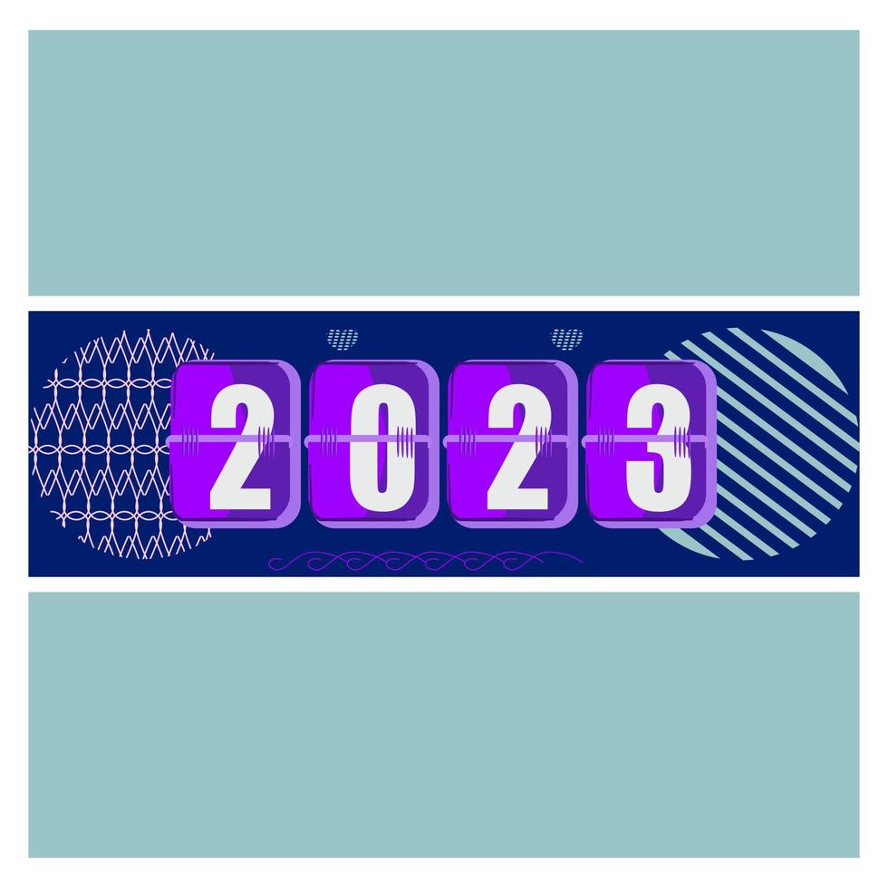 Welkom de jaar 2023 sticker vector