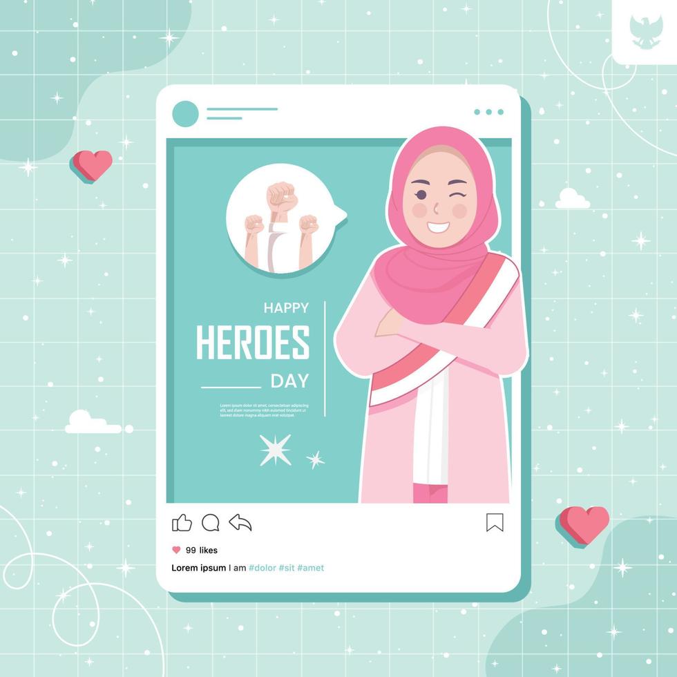 Indonesië heroes dag concept illustratie vector