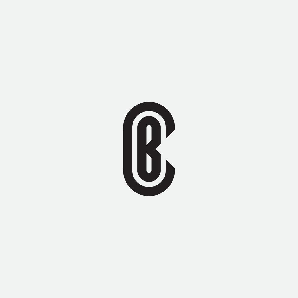 cb brief monogram logo sjabloon. vector