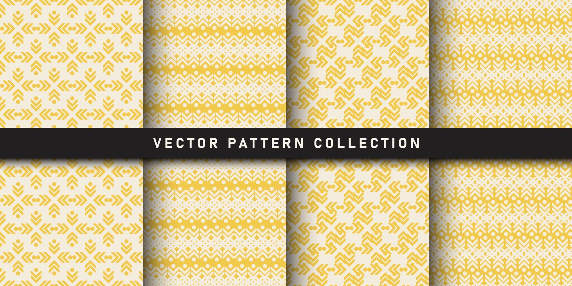 vlak kunst deco patroon verzameling vector