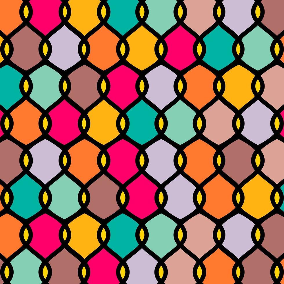helder en kleurrijk abstract vector naadloos patroon