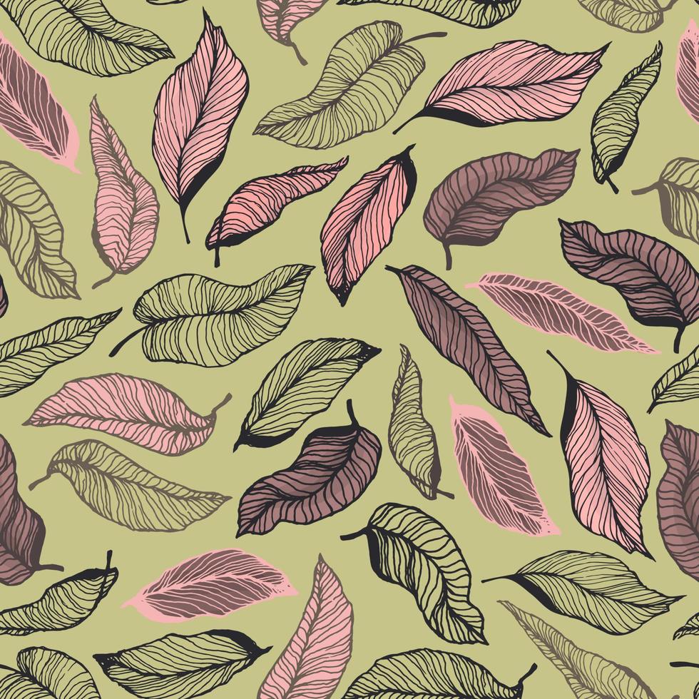 herfst naadloos patroon abstract bloemen voor textiel ontwerp. vector