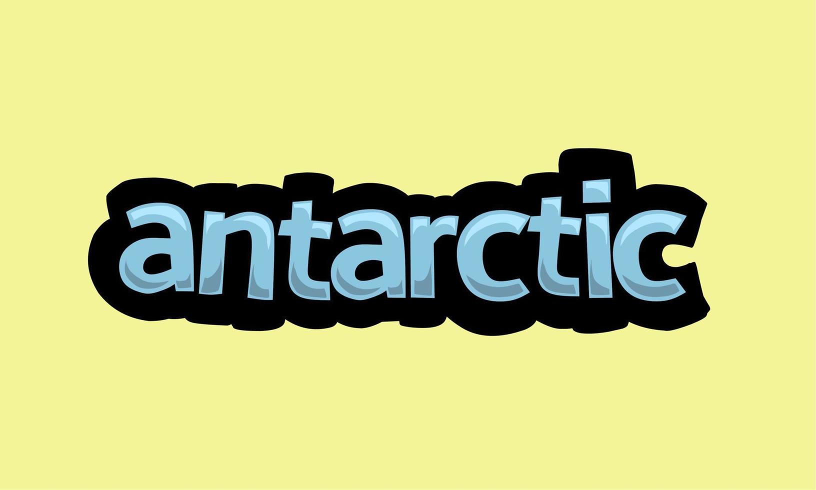 antarctisch schrijven vector ontwerp Aan een geel achtergrond