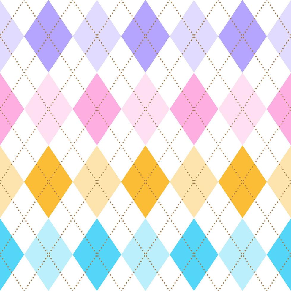 diamant plein argyle diagonaal scheutje lijn kleur blauw roze oranje Purper abstract vorm element katoenen stof geruit patroon illustratie omhulsel papier, picknick mat, tafelkleed, kleding stof achtergrond vector