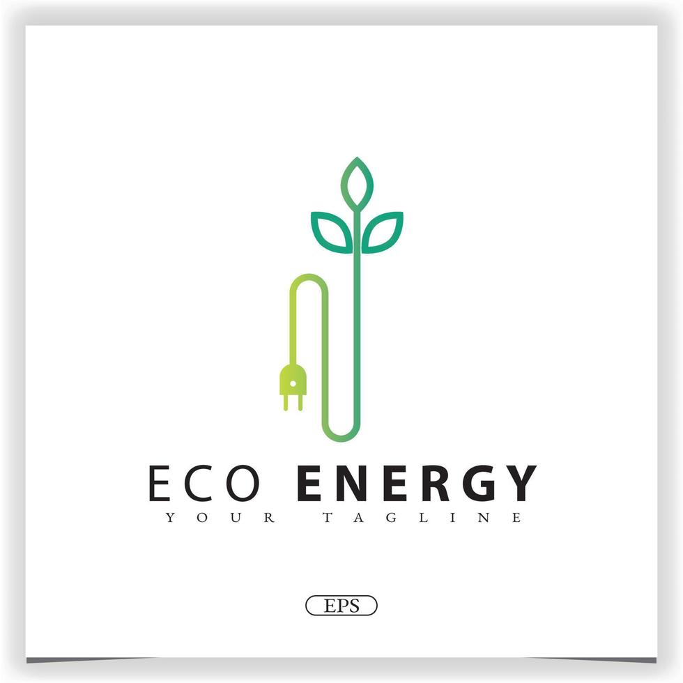 eco energie logo premie elegant sjabloon vector eps 10