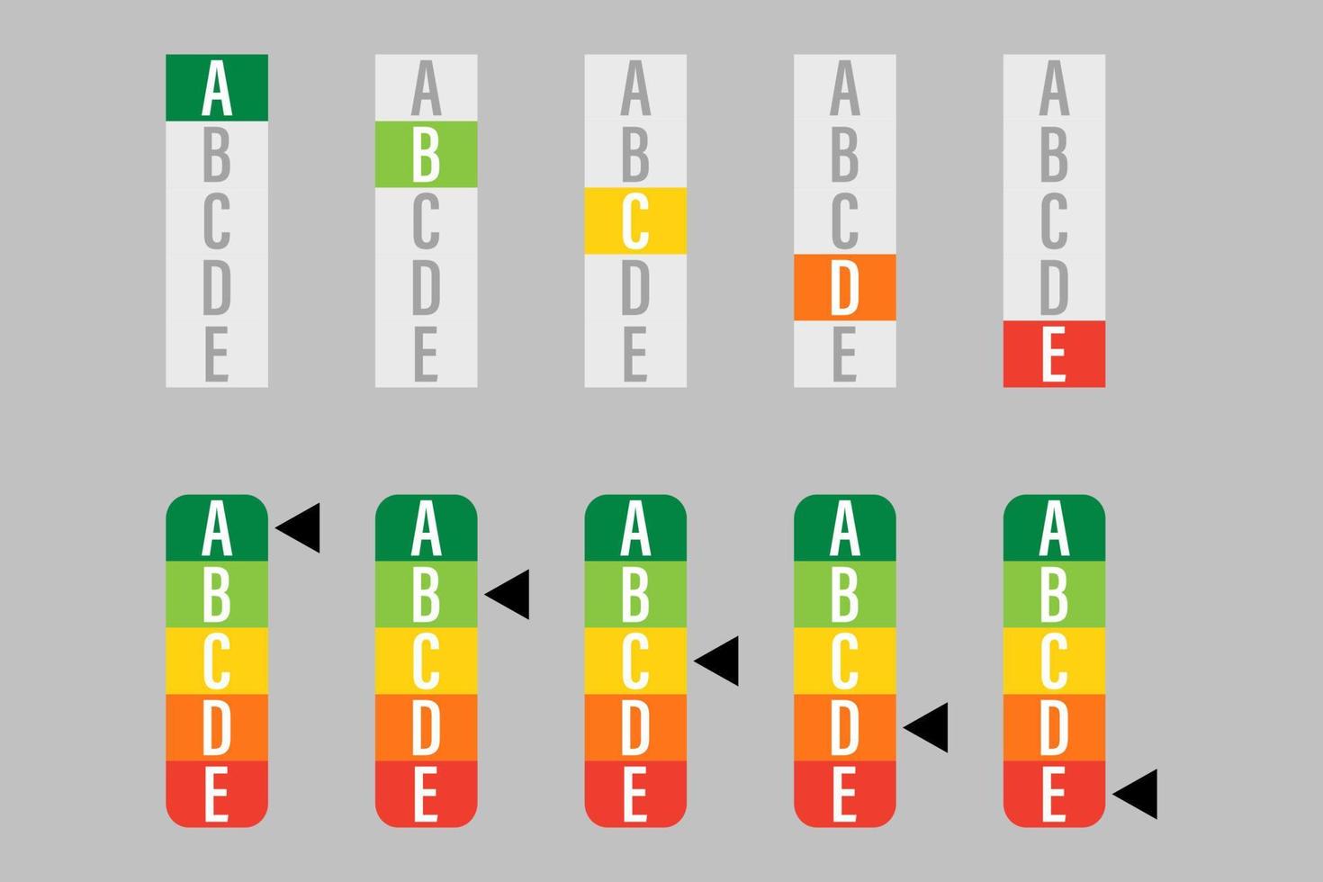 nutri-score, teken Gezondheid zorg voor verpakking. vector