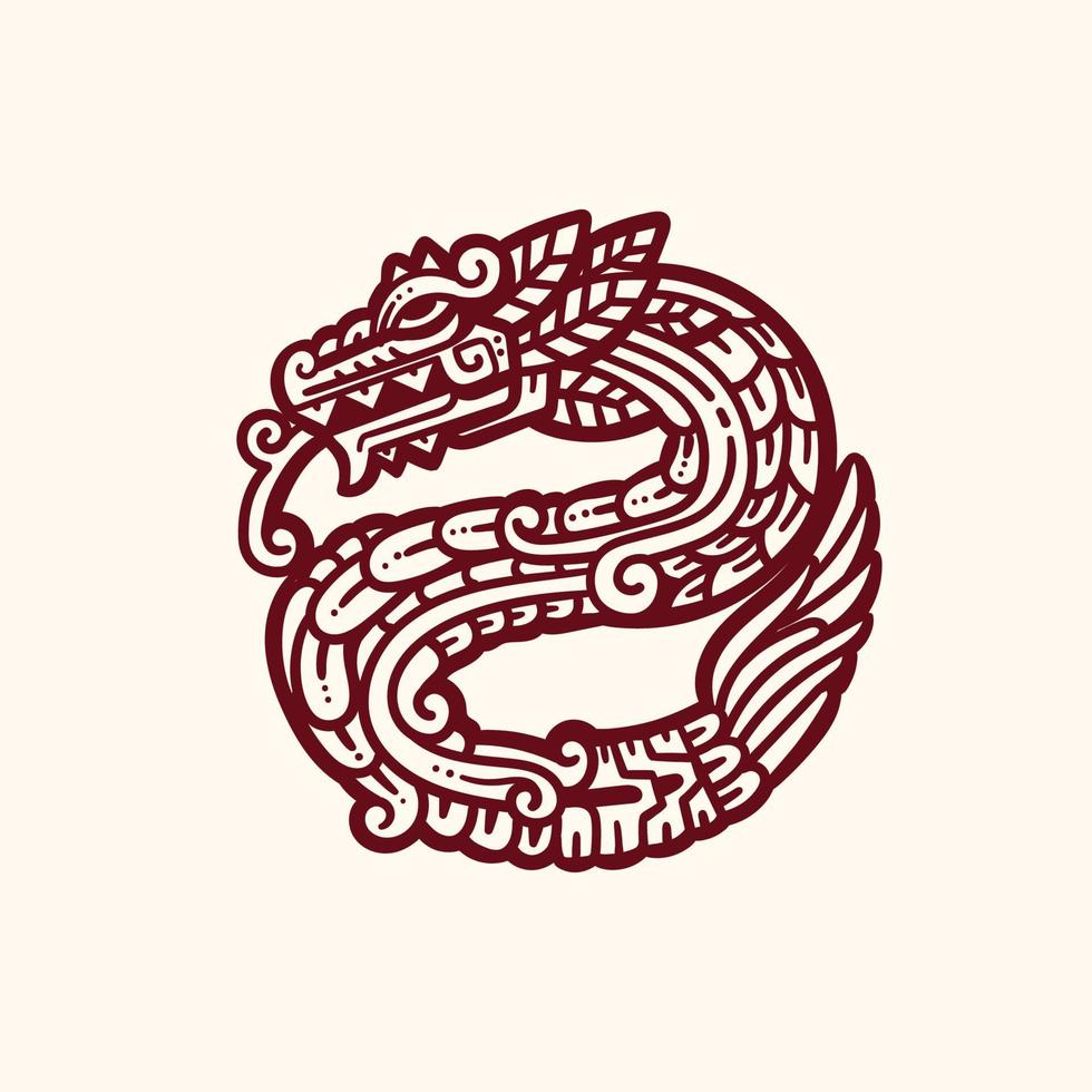 quetzalcoatl Mexicaans god aztec grafisch vector