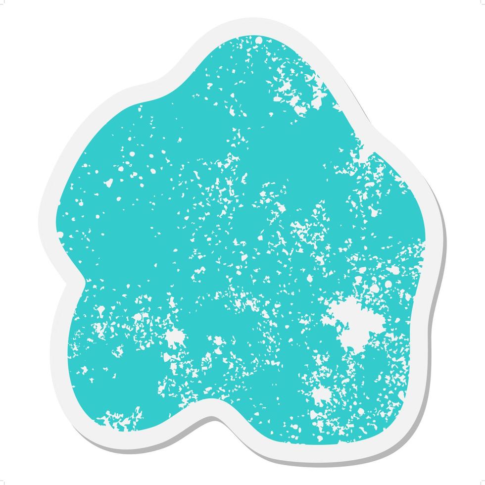 expressieve vorm blob grunge sticker vector