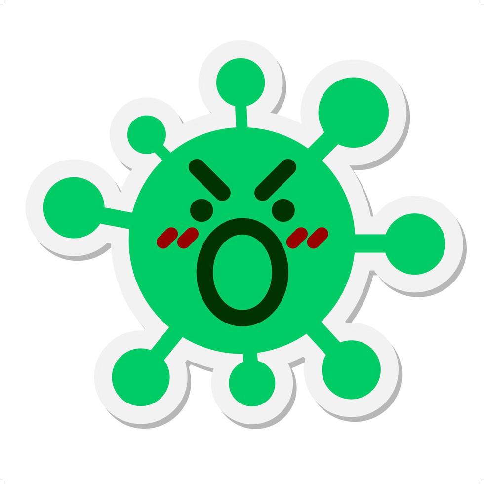 geschreeuw virus sticker vector