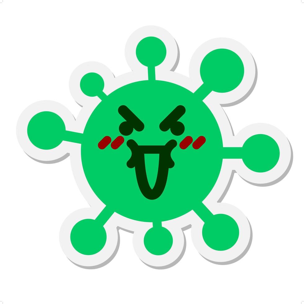gemeen lachend virus sticker vector