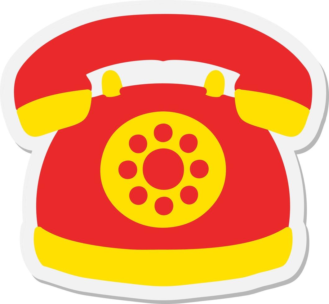 oude stijl telefoon sticker vector