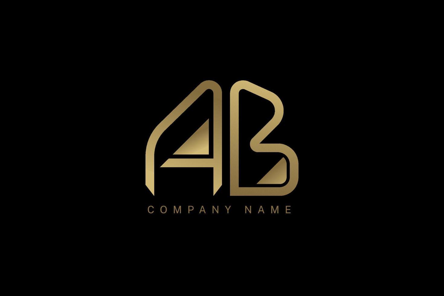 ab alfabet logo gouden kleur fatsoenlijk schoon vector