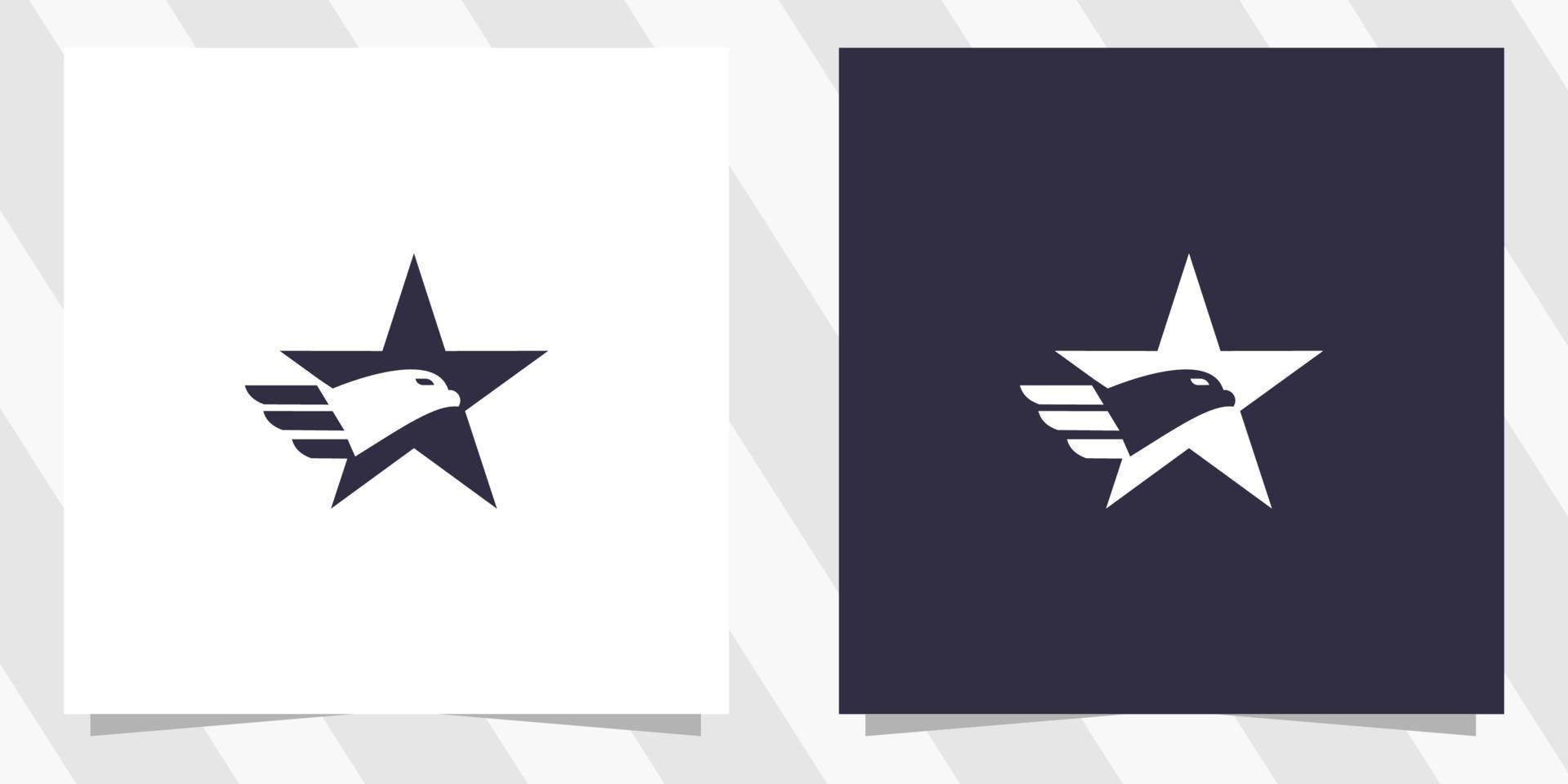 ster met adelaar logo ontwerp vector