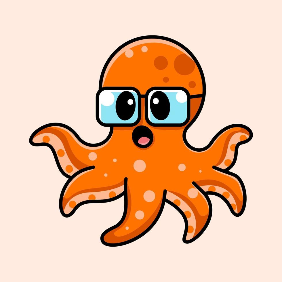 illustratie van schattig Octopus vector