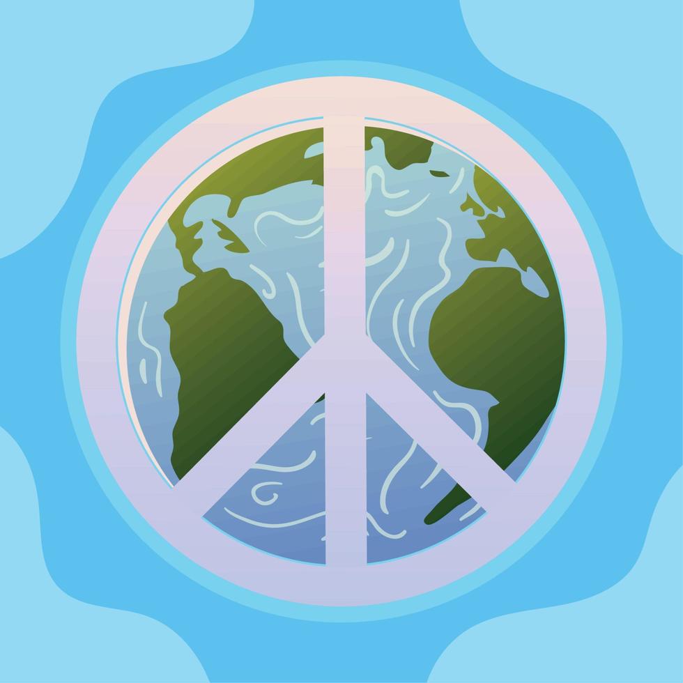 Internationale dag van vrede, planeet vector