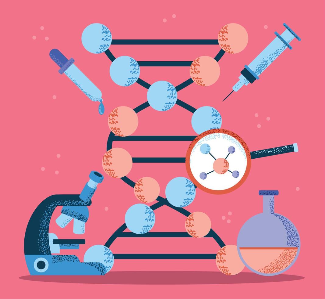 dna genetische wetenschap vector