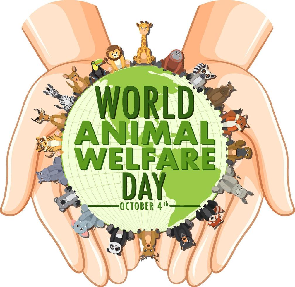 wereld dierenwelzijn dag concept vector