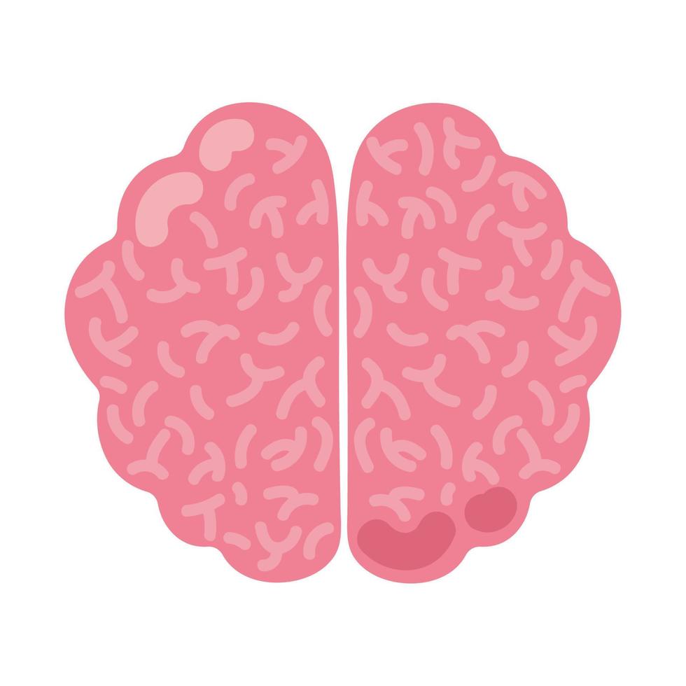 menselijk brein cartoon vector
